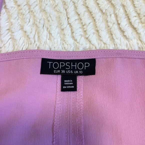 TOPSHOP Bubble Gum Pink Cropped Top - Size:6 - Picture 4 of 8